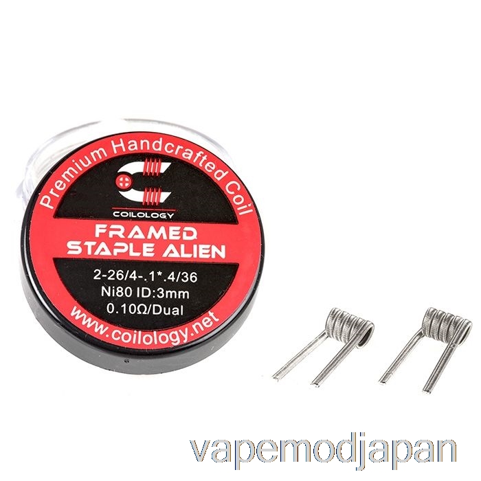 VAPE MOD コイルロジー パフォーマンス ビルド済みコイル フレームエイリアン ステープル - 0.1ohm Ni80